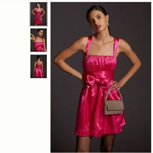 Maeve Satin Bow Mini Dress size 12